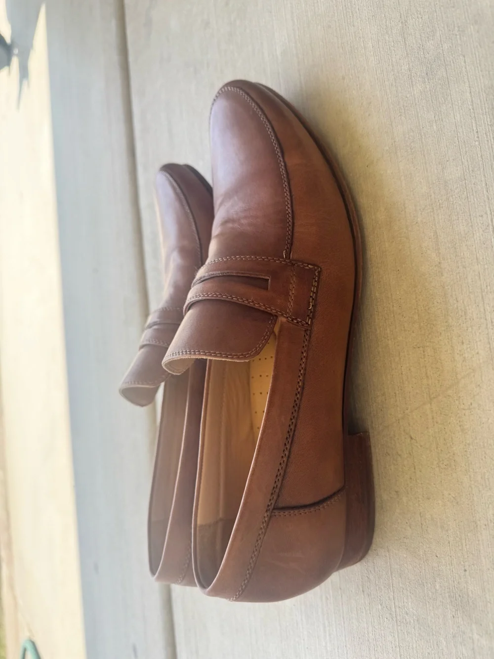 Kenneth Cole “Plug Of War”  Brown Leather Penny Loafers
